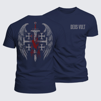 Luxe Mercerized Cotton Tee - Deus Vult: God Wills It