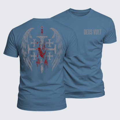 Luxe Mercerized Cotton Tee - Deus Vult: God Wills It