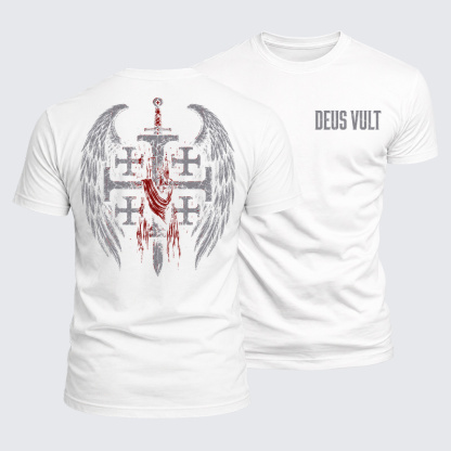 Luxe Mercerized Cotton Tee - Deus Vult: God Wills It