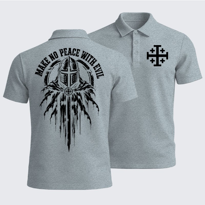 Men’s Premium Cotton Polo Shirt - Make No Peace With Evil –  Christian Knight