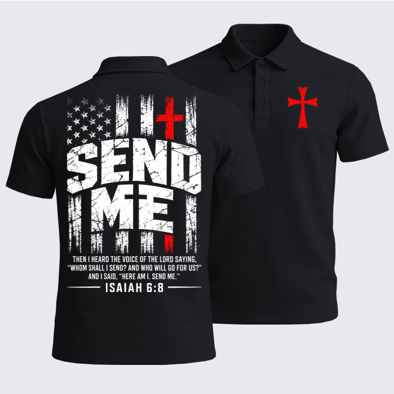 Men’s Premium Cotton Polo Shirt - Faith Over Fear 