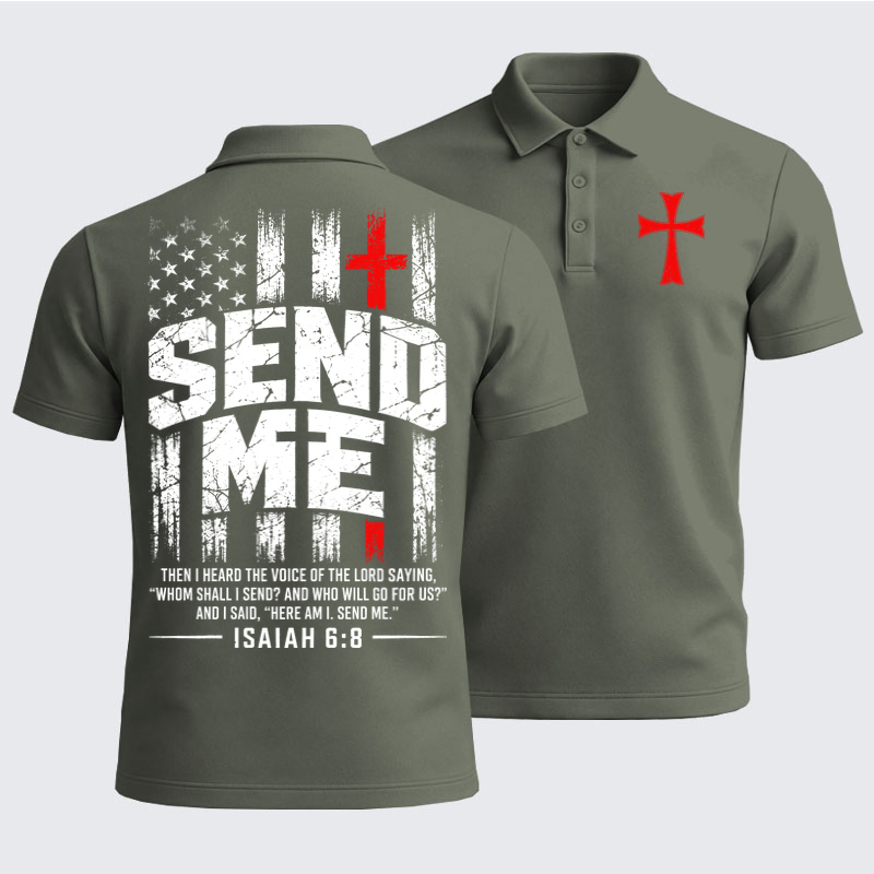 Men’s Premium Cotton Polo Shirt - Faith Over Fear 