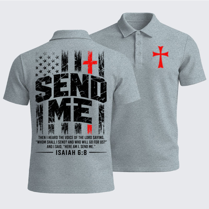 Men’s Premium Cotton Polo Shirt - Faith Over Fear 