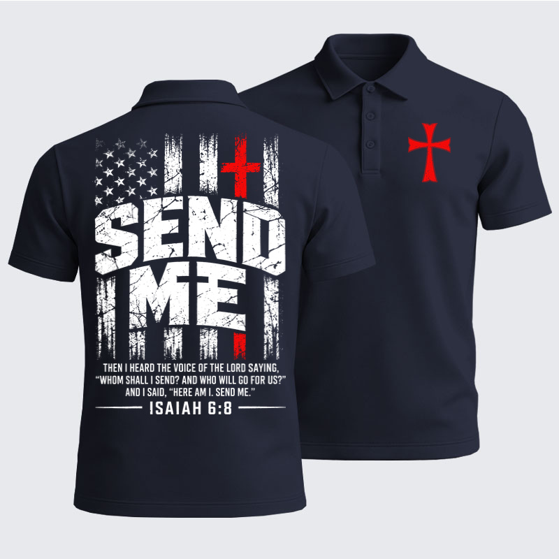 Men’s Premium Cotton Polo Shirt - Faith Over Fear 