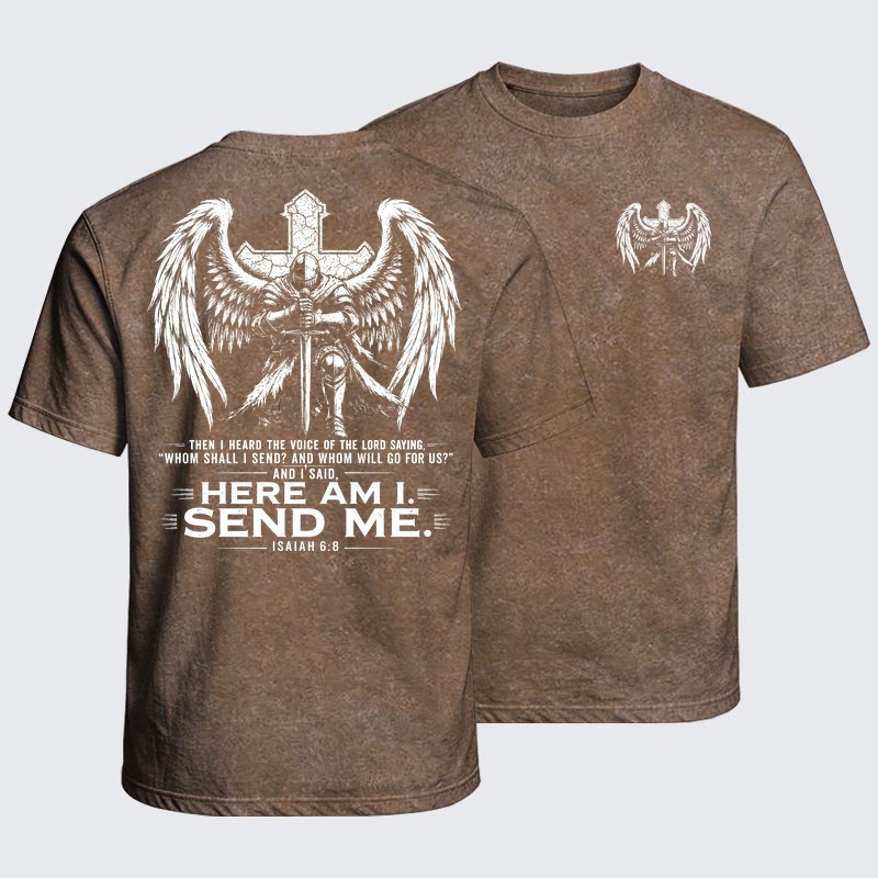 Washed T-Shirt - Knights Templar Deus Vult