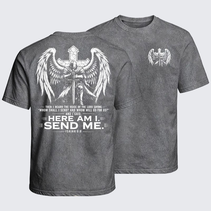 Washed T-Shirt - Knights Templar Deus Vult