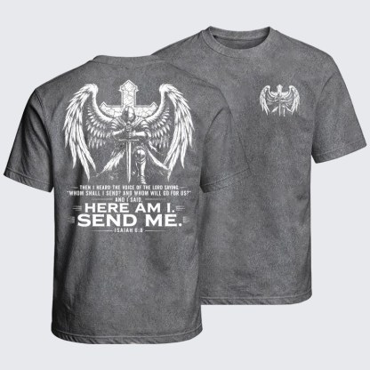 Washed T-Shirt - Knights Templar Deus Vult
