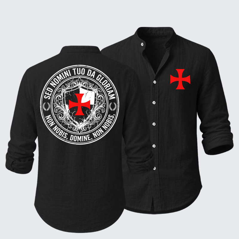 Non Nobis Domine, Non Nobis, Sed Nomini Tuo Da Gloriam Resort Casual Shirt