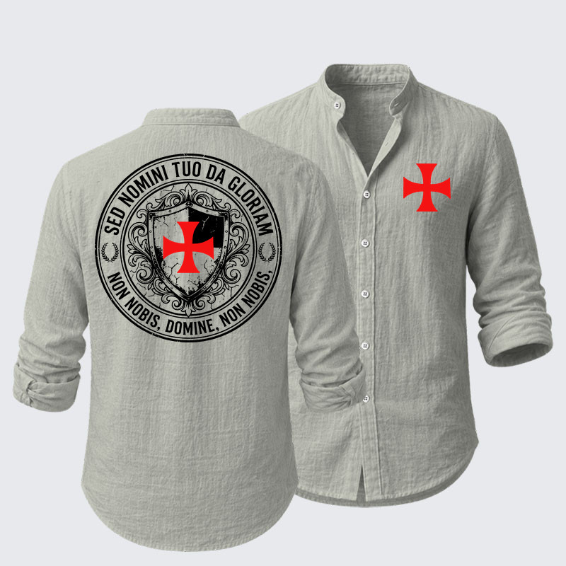 Non Nobis Domine, Non Nobis, Sed Nomini Tuo Da Gloriam Resort Casual Shirt