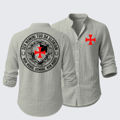 Non Nobis Domine, Non Nobis, Sed Nomini Tuo Da Gloriam Resort Casual Shirt