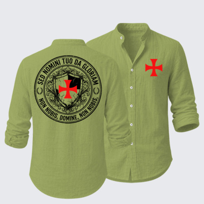Non Nobis Domine, Non Nobis, Sed Nomini Tuo Da Gloriam Resort Casual Shirt