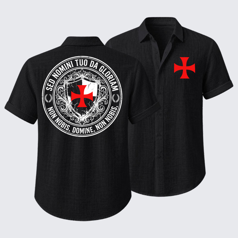 Non Nobis Domine, Non Nobis, Sed Nomini Tuo Da Gloriam Short Sleeve Shirt