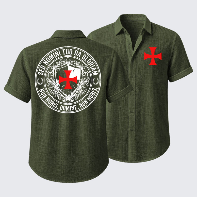 Non Nobis Domine, Non Nobis, Sed Nomini Tuo Da Gloriam Short Sleeve Shirt