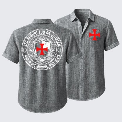 Non Nobis Domine, Non Nobis, Sed Nomini Tuo Da Gloriam Short Sleeve Shirt