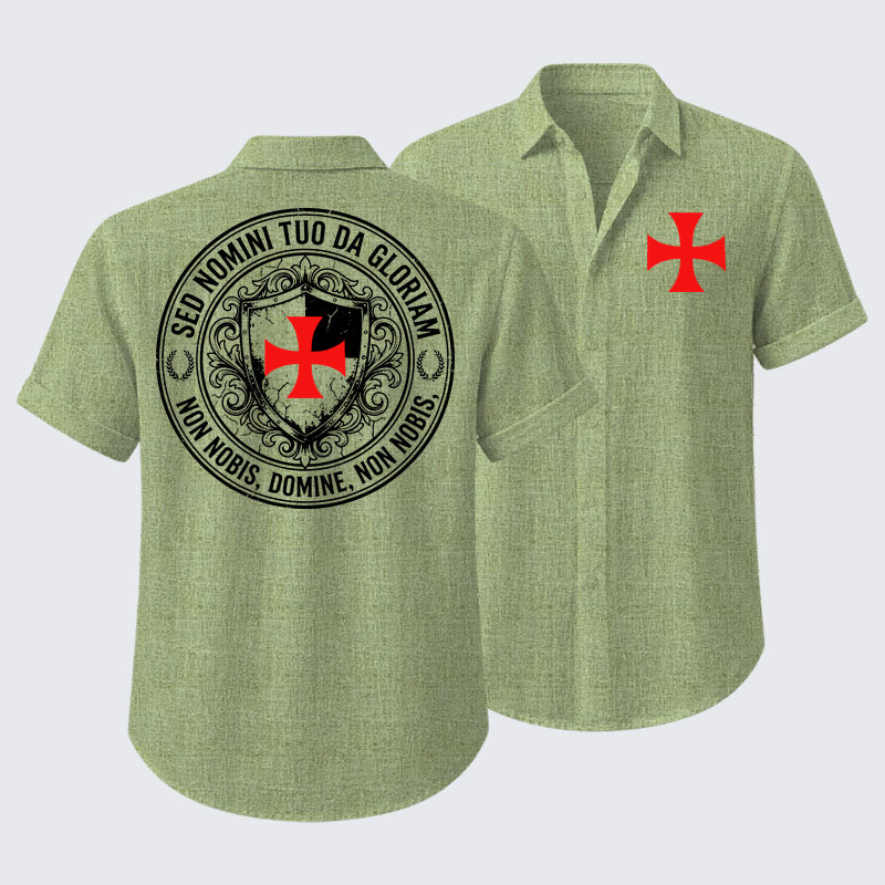 Non Nobis Domine, Non Nobis, Sed Nomini Tuo Da Gloriam Short Sleeve Shirt