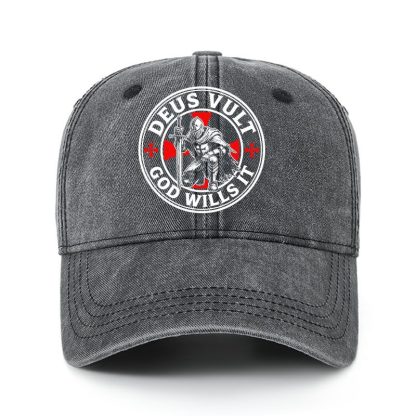 Heritage Washed Cap - Knights Templar Deus Vult
