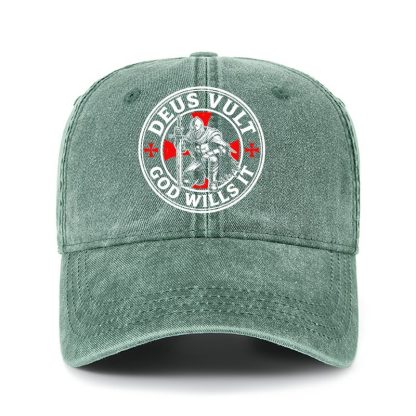 Heritage Washed Cap - Knights Templar Deus Vult
