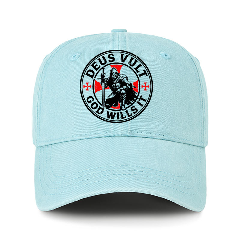Heritage Washed Cap - Knights Templar Deus Vult