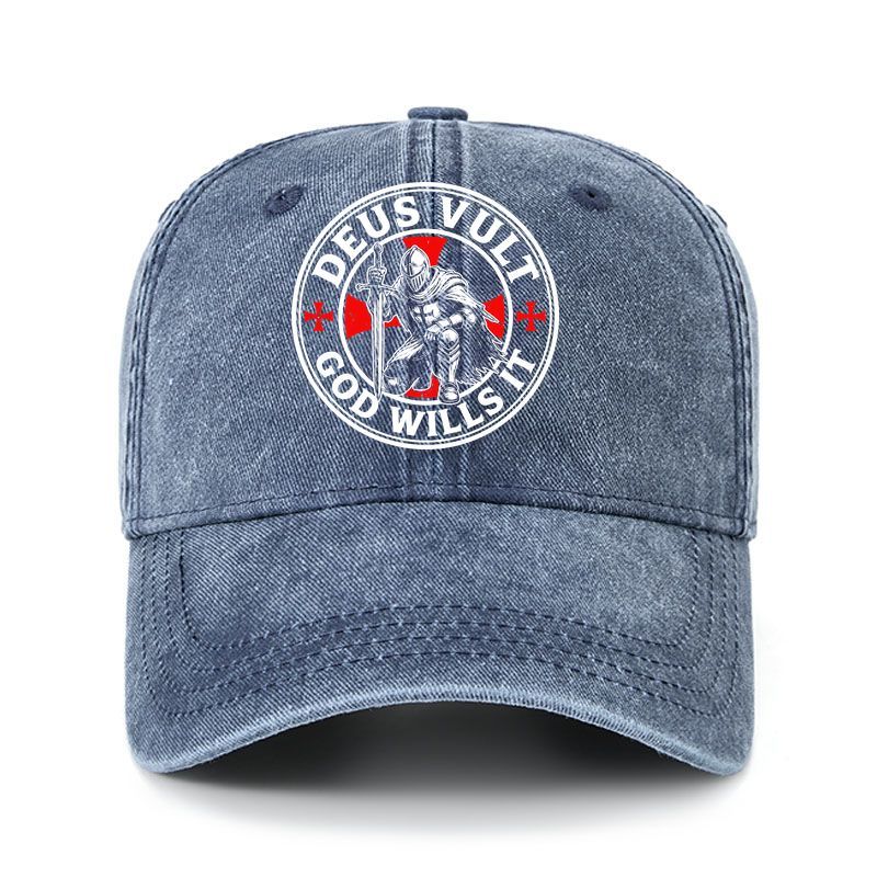 Heritage Washed Cap - Knights Templar Deus Vult