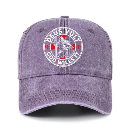 Heritage Washed Cap - Knights Templar Deus Vult