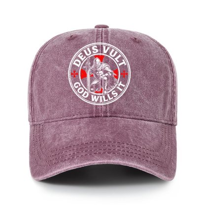 Heritage Washed Cap - Knights Templar Deus Vult