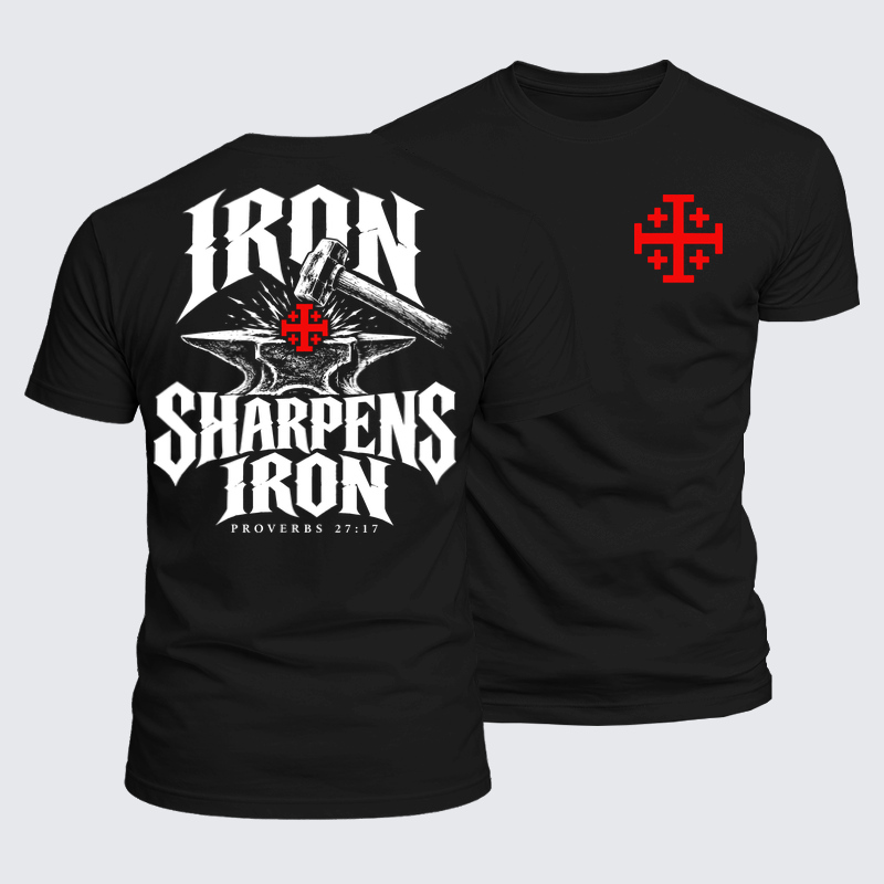 Luxe Mercerized Cotton Tee - Iron Sharpens Iron – Proverbs 27:17