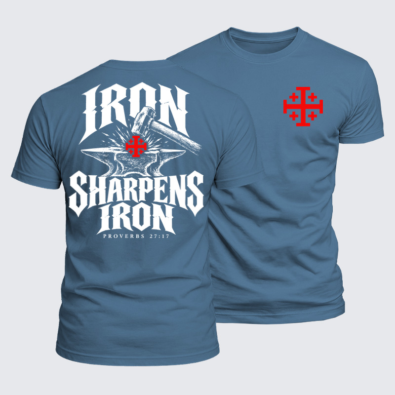 Luxe Mercerized Cotton Tee - Iron Sharpens Iron – Proverbs 27:17
