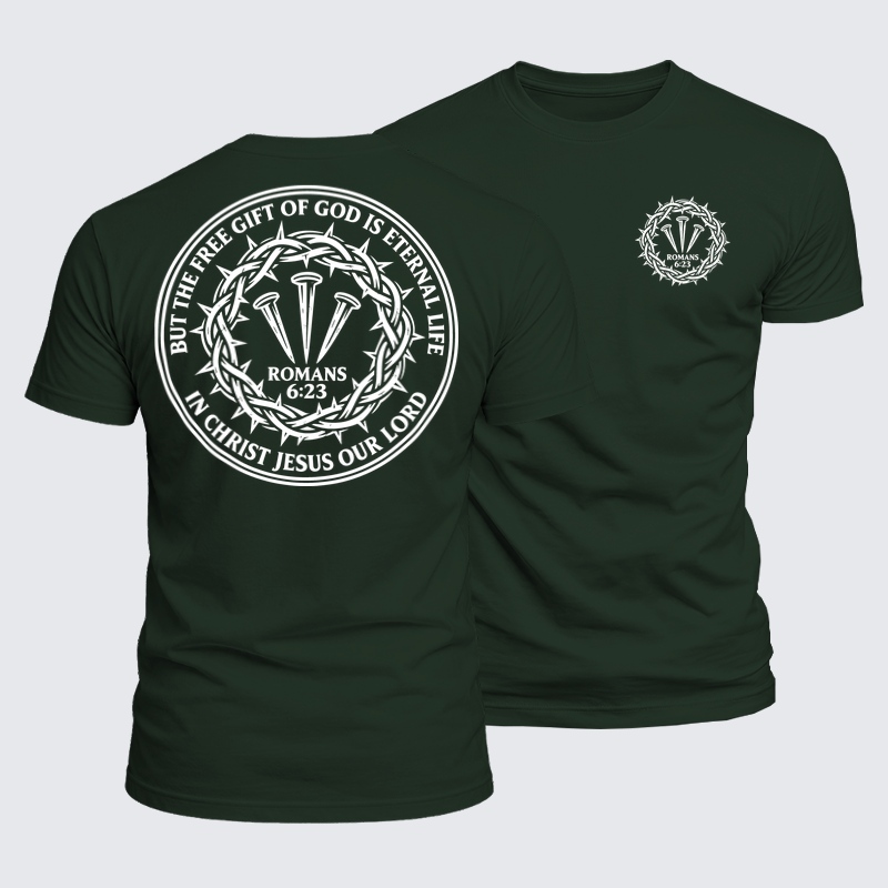 Luxe Mercerized Cotton Tee - Eternal Life – Romans 6:23 Crown of Thorns