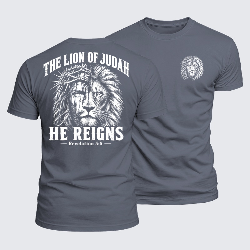 Luxe Mercerized Cotton Tee -The Lion of Judah – He Reigns