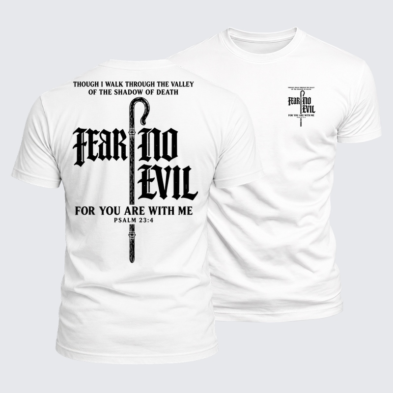 Luxe Mercerized Cotton Tee - Fear No Evil – Psalm 23:4