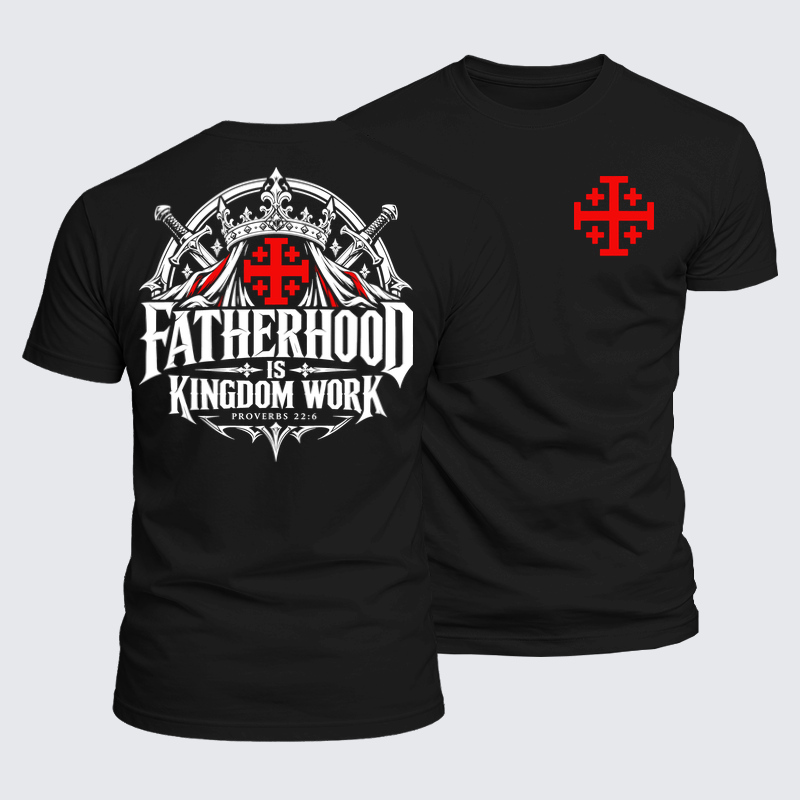 Luxe Mercerized Cotton Tee - Fatherhood Is Kingdom Work – Proverbs 22:6