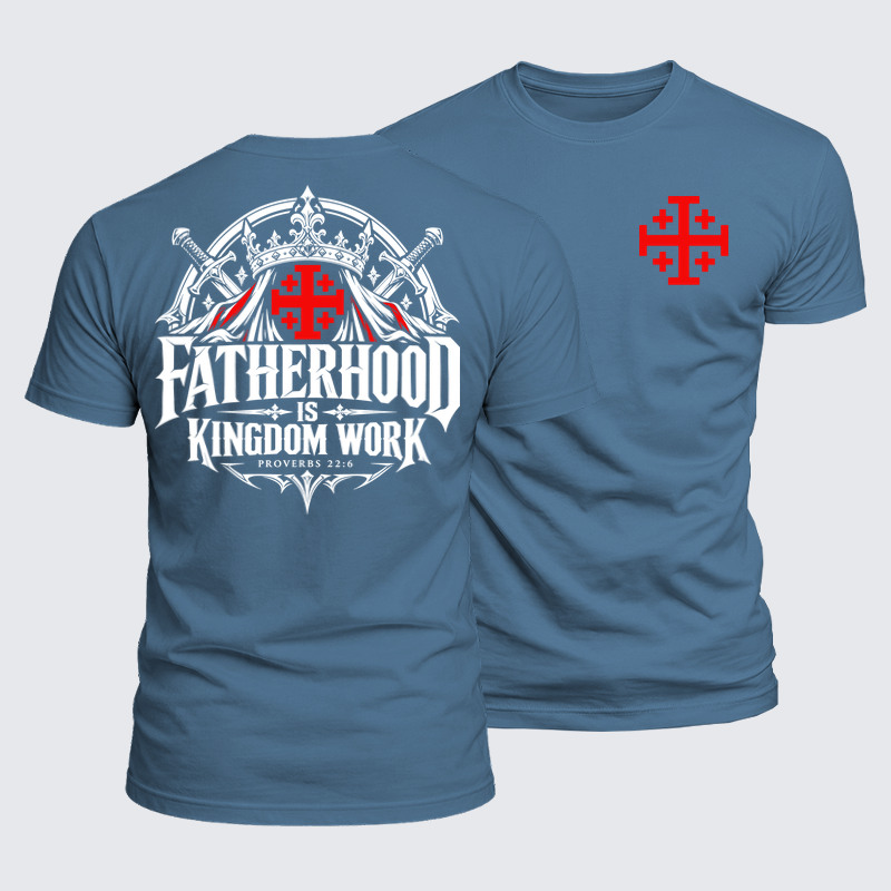Luxe Mercerized Cotton Tee - Fatherhood Is Kingdom Work – Proverbs 22:6