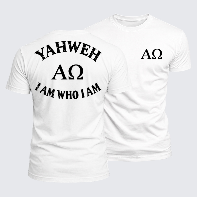 Luxe Mercerized Cotton Tee - Yahweh – Alpha & Omega I Am Who I Am