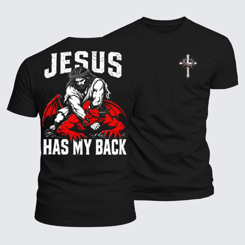 Luxe Mercerized Cotton Tee - Jesus Has My Back