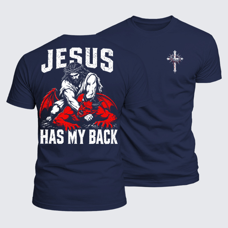 Luxe Mercerized Cotton Tee - Jesus Has My Back