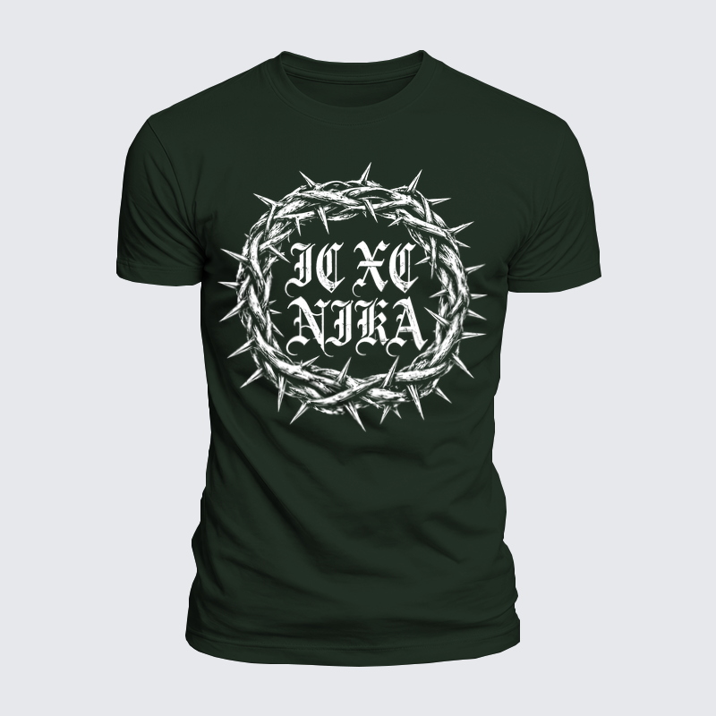 Luxe Mercerized Cotton Tee - IC XC NIKA – Christ Conquers