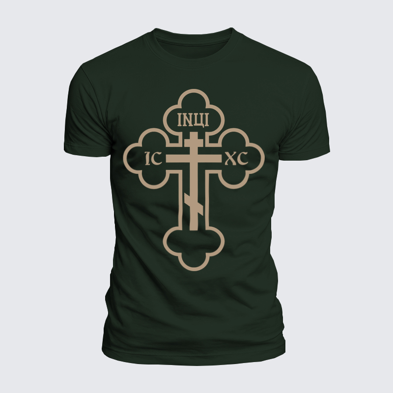 Luxe Mercerized Cotton Tee - IC XC – Orthodox Trefoil Cross