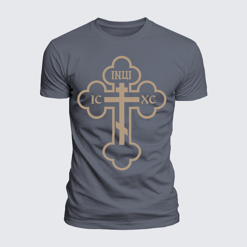 Luxe Mercerized Cotton Tee - IC XC – Orthodox Trefoil Cross