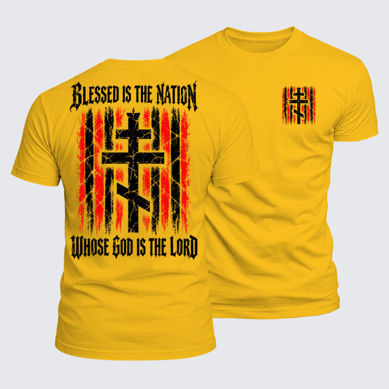 Luxe Mercerized Cotton Tee - Blessed Is the Nation – Orthodox Cross
