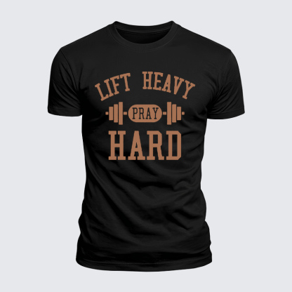 Luxe Mercerized Cotton Tee - Lift Heavy Pray Hard   