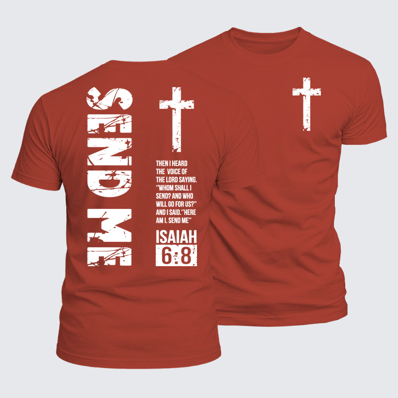 Luxe Mercerized Cotton Tee - Send Me Isaiah 6:8   