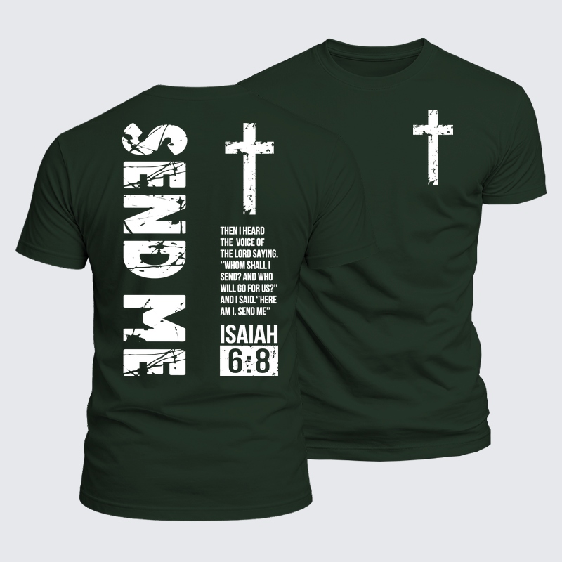 Luxe Mercerized Cotton Tee - Send Me Isaiah 6:8   