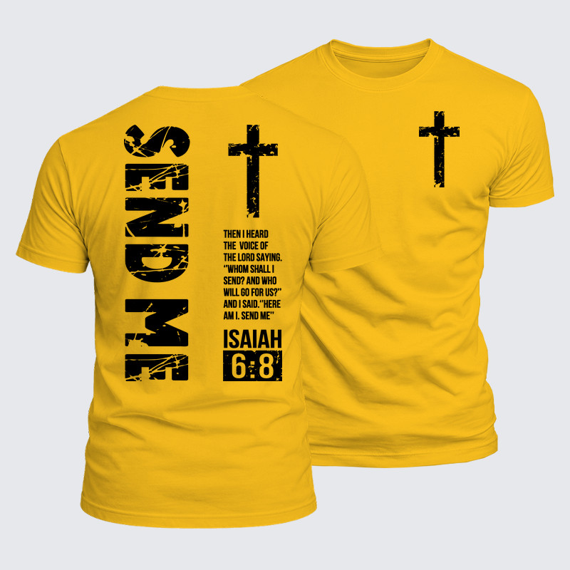 Luxe Mercerized Cotton Tee - Send Me Isaiah 6:8   