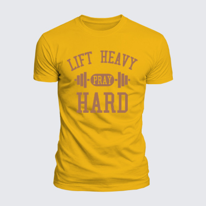 Luxe Mercerized Cotton Tee - Lift Heavy Pray Hard   