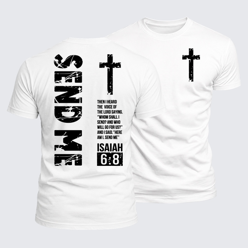 Luxe Mercerized Cotton Tee - Send Me Isaiah 6:8   