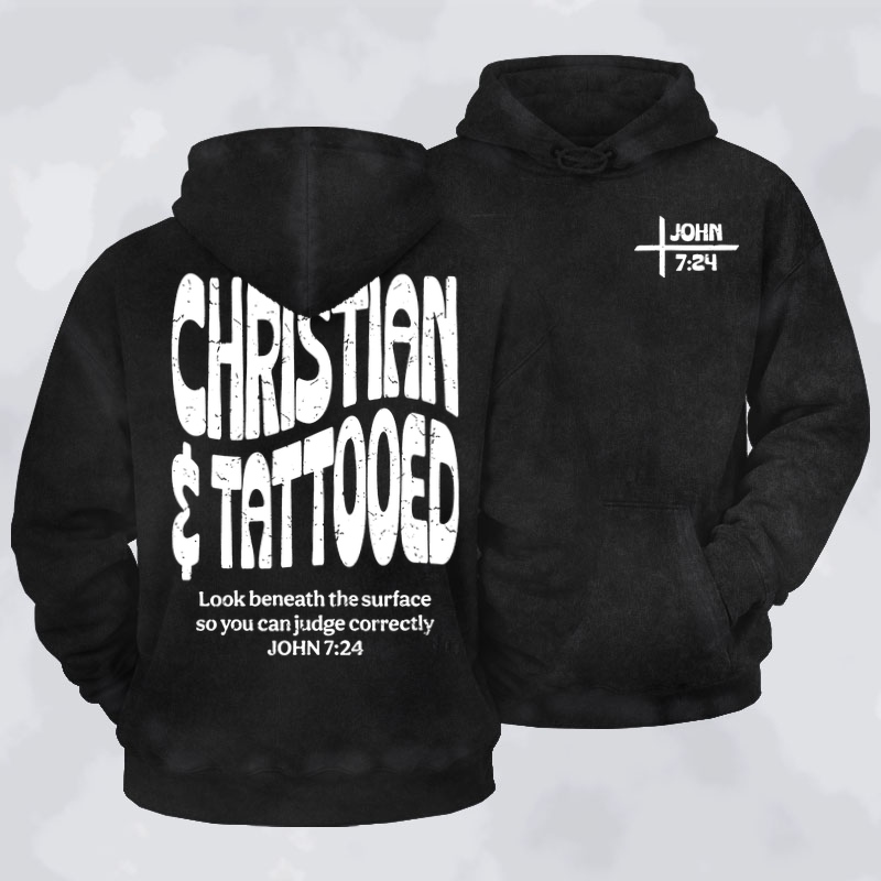 Washed Hoodie - Christian & Tattooed   