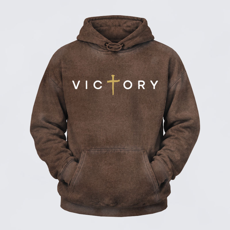 Washed Hoodies-Victory Cross   