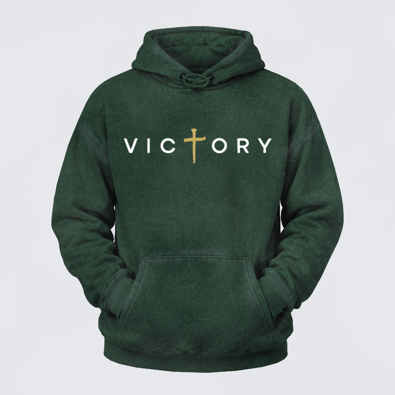 Washed Hoodies-Victory Cross   
