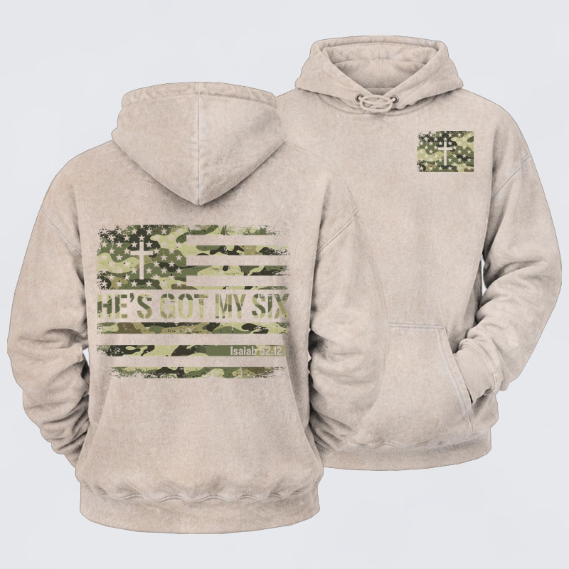 Deus VultWashed Hoodie- He's Got My Six   