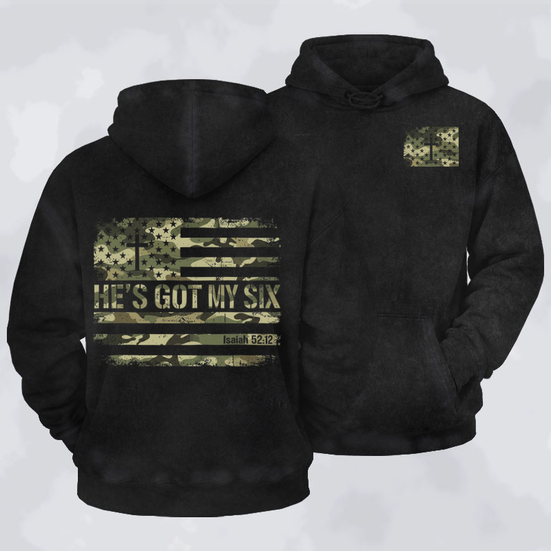 Deus VultWashed Hoodie- He's Got My Six   